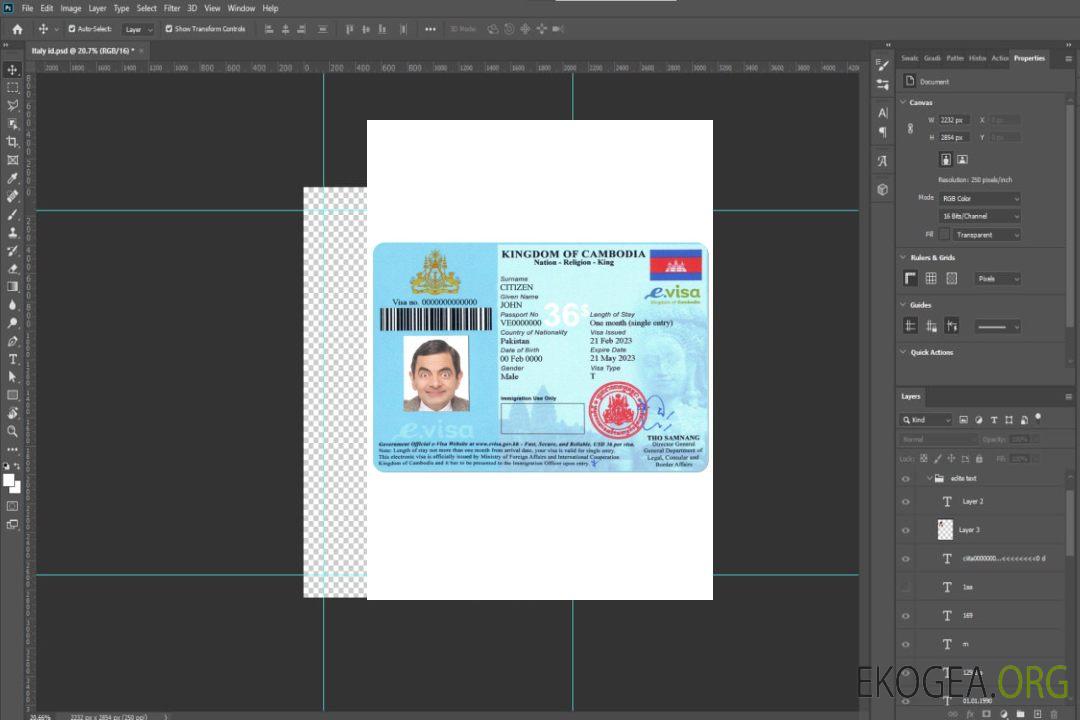 Visa CAMBODGE version 2 template Visa CAMBODGE version 2 template